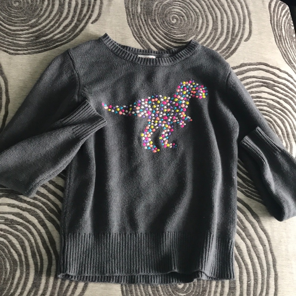 Little girls T Rex sweater